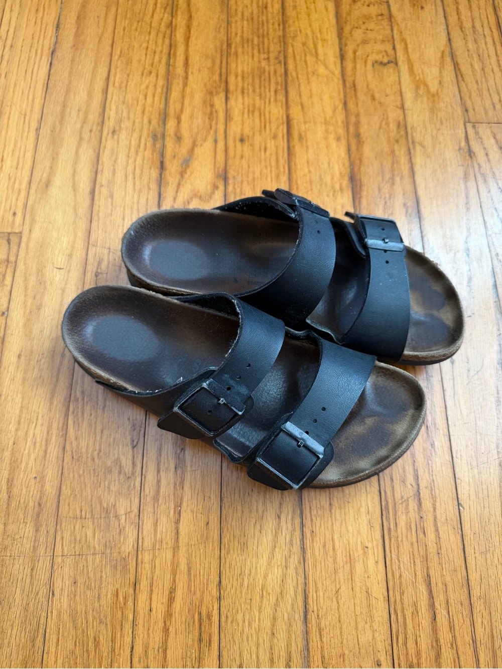Birkenstock Black Double-Buckle Slide Sandals